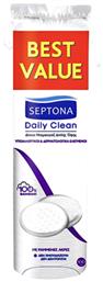 Septona Daily Clean Round Στρογγυλοί Δίσκοι Ντεμακιγιάζ από 100% Βαμβάκι 100τμχ