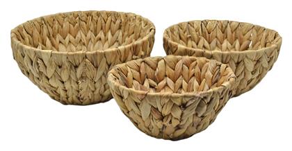 Σετ Διακοσμητικά Καλάθια Ψάθινα 28x28x14εκ. 3τμχ Ankor