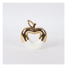 Σετ Διακοσμητικά Μήλα από Κεραμικό Υλικό 12x4x13.8cm 3τμχ - Estheti