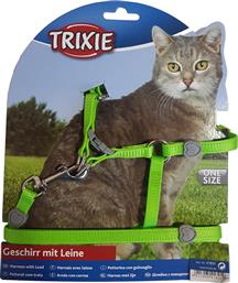 ΣΕΤ ΓΑΤΑΣ TRIXIE HARNESS WITH LEAD 26-37CM ΠΡΑΣΙΝΟ - Trixie