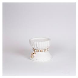 Σετ Κηροπήγια Ξύλινα σε Λευκό Χρώμα 14.5x13x14.5εκ. 2τμχ - Estheti