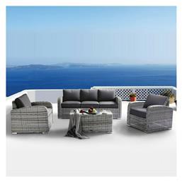 Σετ Σαλονιού Εξωτερικού Χώρου με Μαξιλάρια Belmar Γκρι 4τμχ - Woodwell