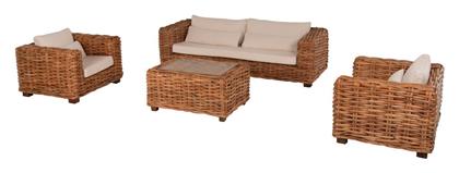 Σετ Σαλονιού με Μαξιλάρια 4τμχ Φυσικό HM9656 - HomeMarkt