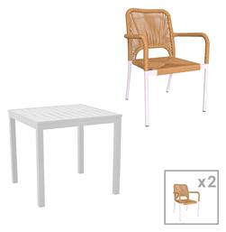 Σετ Τραπεζαρίας 3τμχ Λευκή 200-000798 - Pakketo