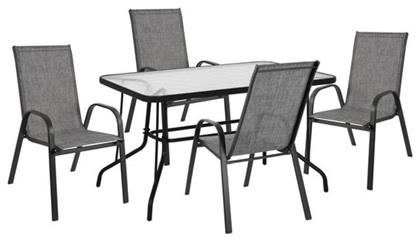 Σετ Τραπεζαρίας 5τμχ Γκρι HM10565.01 - HomeMarkt