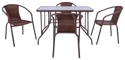 Σετ Τραπεζαρίας 5τμχ Καφέ Ε240,3 - Woodwell