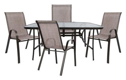 Σετ Τραπεζαρίας 5τμχ Καφέ HM5201 - HomeMarkt