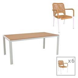 Σετ Τραπεζαρίας 7τμχ Λευκό 200-000931 - Pakketo