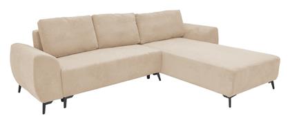 Settee Γωνιακός Καναπές Κρεβάτι 286x204x93εκ. Μπεζ Απόχρωση - Pakketo