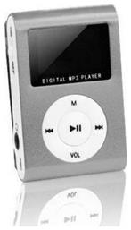 Portable Mini MP3 Player (32GB) με Οθόνη LCD 1'' Ασημί Setty