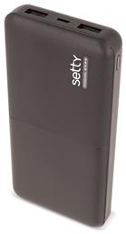 SPB10B Power Bank 10000mAh με 2 Θύρες USB-A Μαύρο Setty