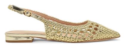 Γυναικείες Μπαλαρίνες Slingback σε Χρυσό Χρώμα Seven
