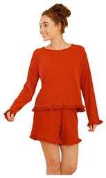 Χειμερινό Γυναικείο Σετ Πιτζάμας Brick Samantha 61707 Sexen