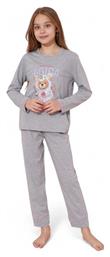 Παιδική Πιτζάμα Χειμωνιάτικη Βαμβακερή Γκρι Sexen