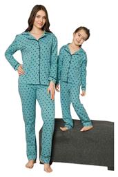 Παιδική Πιτζάμα Χειμωνιάτικη Βαμβακερή Πετρόλ Sexen