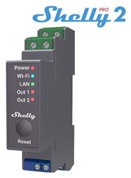 PRO 2 Ρελέ Ράγας Ισχύος 16A με Τάση 230V Shelly