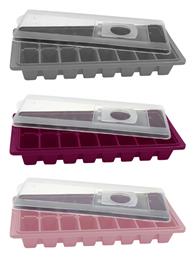 Παγοθήκη Ορθογώνια Πλαστική 16 Θέσεων με Καπάκι Πολύχρωμη E-0146 Sidirela