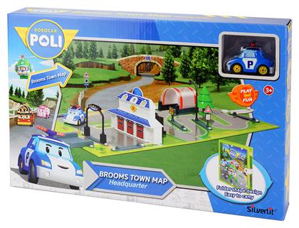 Robocar Poli Brooms Town Map Headquarter για 3+ Ετών Silverlit