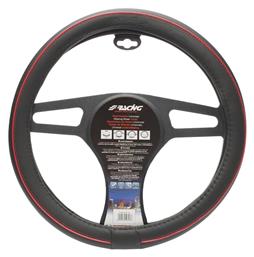 Κάλυμμα Τιμονιού Αυτοκινήτου Speed με Διάμετρο 37-39εκ. από Δερματίνη Μαύρο Simoni Racing