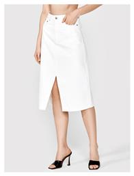 Simple Φούστα τζιν SDDJ001 Λευκό Regular Fit Φούστα τζιν Simple - Simple Fashion