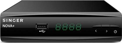 Singer Nova+ Ψηφιακός Δέκτης Mpeg-4 Full HD (1080p) με Λειτουργία PVR (Εγγραφή σε USB) Σύνδεσεις SCART / HDMI / USB από το Shop365