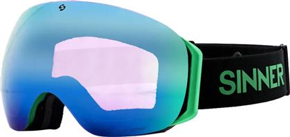 Sinner Avon Μάσκα Σκι & Snowboard Ενηλίκων με Φακό σε Μπλε Χρώμα