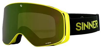 Unisex Μάσκα Σκι & Snowboard Ενηλίκων με Φιμέ Φακό σε Πορτοκαλί Χρώμα Sinner