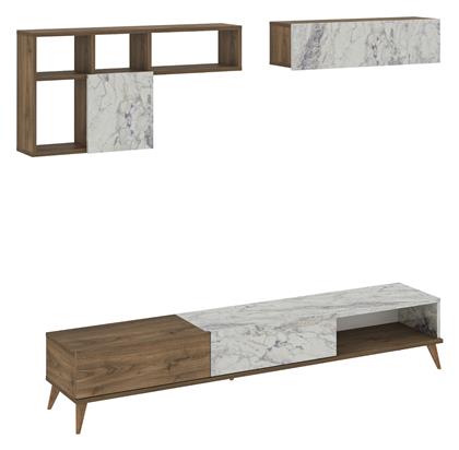 Σύνθετο Σαλονιού Δρυς / Λευκό Μάρμαρο Μ180xΒ33xΥ41εκ. ArteLibre