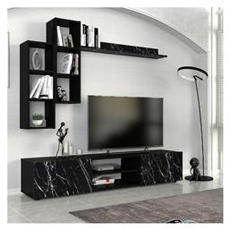 Σύνθετο Σαλονιού Duana Μαύρο Μ180xΒ38xΥ35.7εκ. Megapap