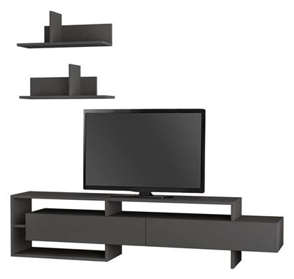 Σύνθετο Σαλονιού Gara Ανθρακί Μ180xΒ29.8xΥ42εκ. Megapap