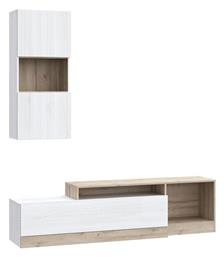 Σύνθετο Σαλονιού Halmi Λευκό-oak Μ180xΒ39xΥ190εκ. Pakketo