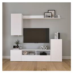 Σύνθετο Σαλονιού Rodos Λευκό Μ210.2xΒ36xΥ90.4εκ. Megapap