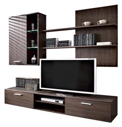 Σύνθετο Σαλονιού Salome Wenge με Φωτισμό Μ200xΒ41xΥ190εκ. Pakketo