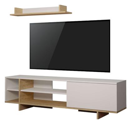 Σύνθετο Σαλονιού Saloon Λευκή-oak Μ160xΒ35.5xΥ44εκ. Pakketo