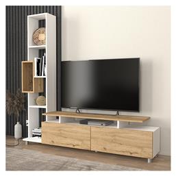 Σύνθετο Σαλονιού Tulip Λευκό - Sepet Oak Μ160xΒ29.5xΥ160εκ. Megapap