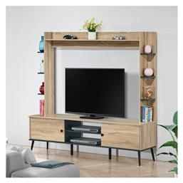 Σύνθετο Σαλονιού Zezan Sonoma-ανθρακί Μ182.5xΒ40xΥ162εκ. Pakketo