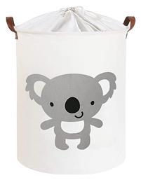 Παιδικό Καλάθι Απλύτων Πτυσσόμενο από Ύφασμα Λευκό 35x35x45cm Sipo