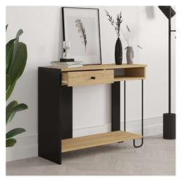 Sirius Κονσόλα από Ξύλο & Μέταλλο Sapphire Oak - Silky Black Μ100xΠ35xΥ79εκ. Megapap
