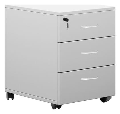 Συρταριέρα Γραφείου Ξύλινη Amazon με Ροδάκια, Κλειδαριά & 3 Συρτάρια Sonoma 39x47x52.5cm - Pakketo