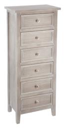 Συρταριέρα Κρεβατοκάμαρας Ξύλινη Charme Natural 45x35x113εκ. Spitishop
