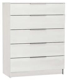 Συρταριέρα Κρεβατοκάμαρας Ξύλινη Drawer με 5 συρτάρια 80x40x102εκ. Woodwell