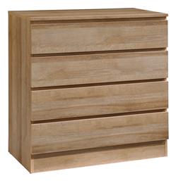 Συρταριέρα Κρεβατοκάμαρας Ξύλινη Polo Oak 76x40x76εκ. Liberta