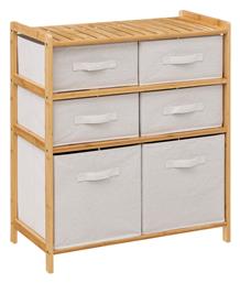 Συρταριέρα Κρεβατοκάμαρας Ξύλινη Tidy Box με 6 συρτάρια Μπεζ με Υφασμάτινη Επένδυση 66x33x78.5εκ. 5Five