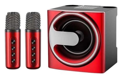 Σύστημα Karaoke με Ασύρματα Μικρόφωνα YS-207 σε Κόκκινο Χρώμα - Tradesor