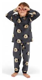 Παιδική Πιτζάμα Χειμωνιάτικη Βαμβακερή Ανθρακί Siyah Inci