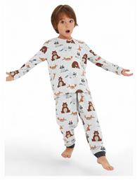 Παιδική Πιτζάμα Χειμωνιάτικη Βαμβακερή Γκρι Siyah Inci