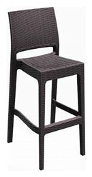 Σκαμπό Μπαρ Εξωτερικού Χώρου Rattan Jamaica Καφέ 40x51x108εκ. HomeMarkt