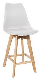 Σκαμπό Μπαρ Gaston Λευκό 56x48.5x104εκ. Pakketo