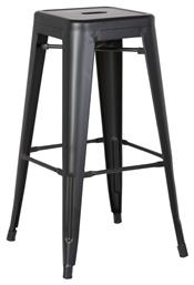 Σκαμπό Μπαρ Μεταλλικό Relix Μαύρο 43x43x76εκ. Woodwell