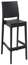 Σκαμπό Μπαρ Πολυπροπυλενίου Maya 75 Black 45x51x75εκ. Siesta Exclusive